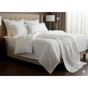 Çift kişilik Otel çarşafı 280x300cm 83 tel çizgili kumaş